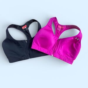 Under Armour Black and Magenta Sports Bras
